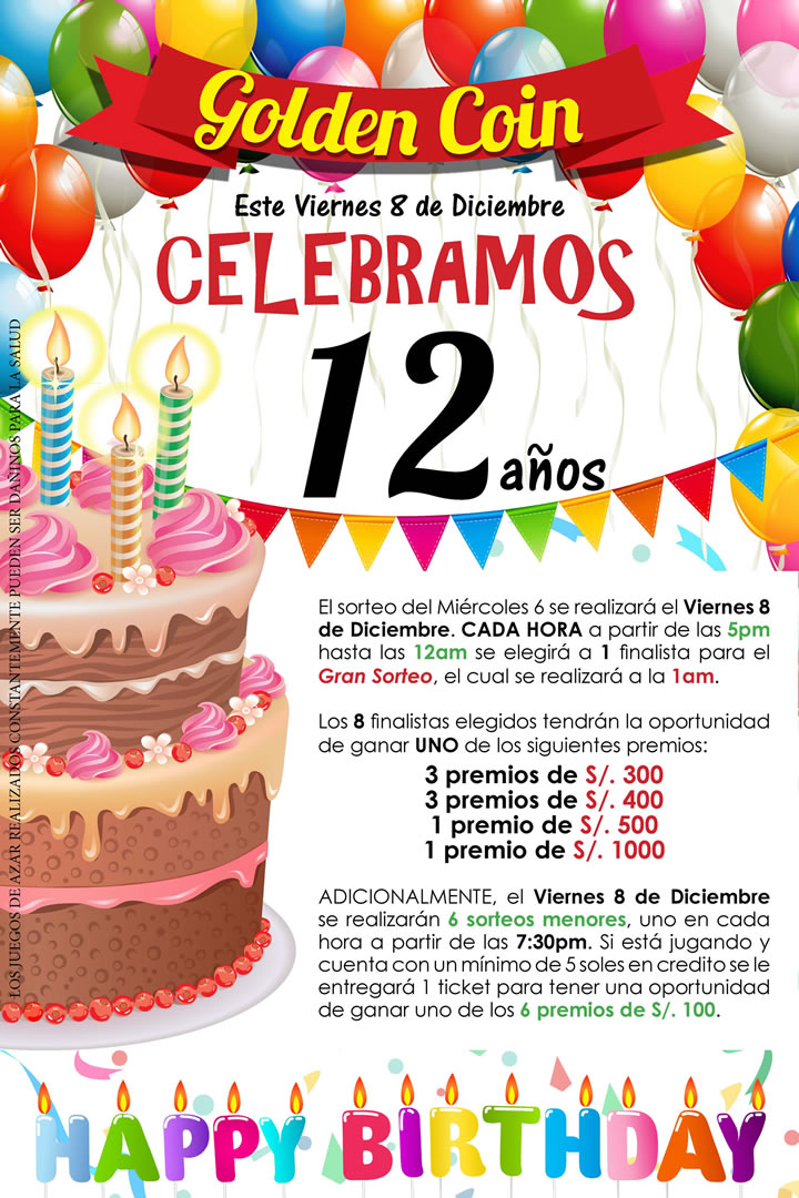 12º Aniversario - Viernes 8 de Diciembre del 2017